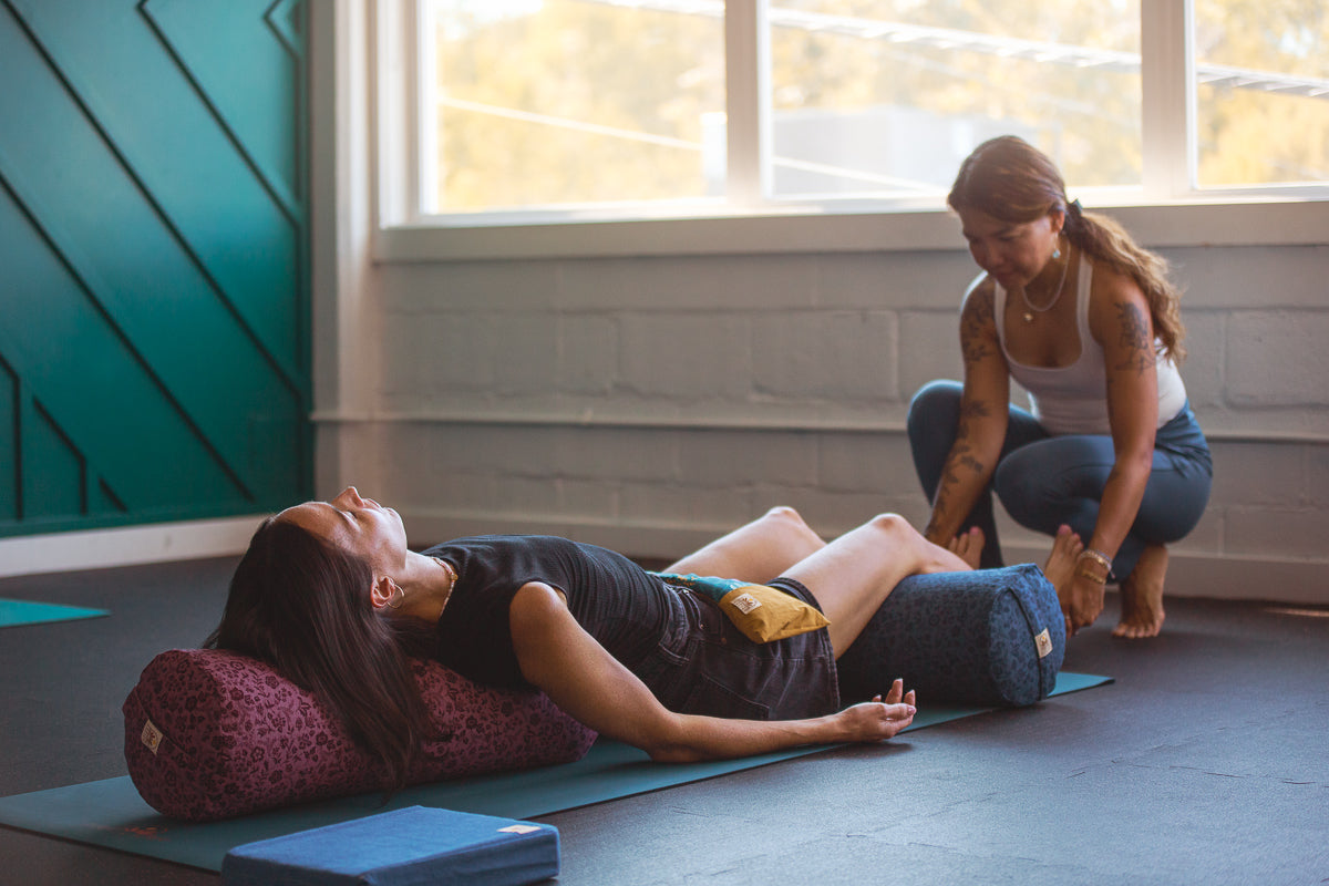 Restorative Yoga at Home: Bolster Setup | Thrive & Align